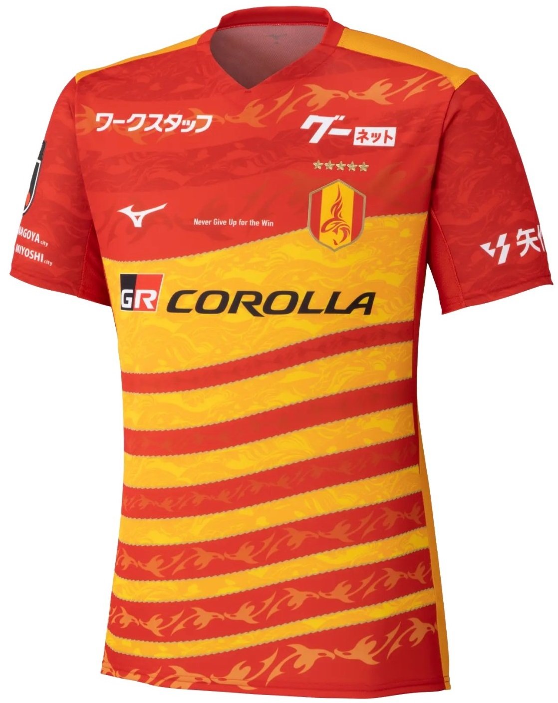 Camisa I Nagoya Grampus 2026 Mizuno oficial 